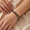 Silver Gold-Plated Necklace With Onyx - Nsc56440Y