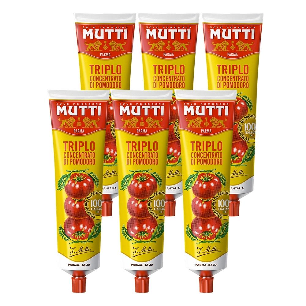 Mutti Muti 3X Concentrated Italian Tomato Sauce/Tomato Paste Tube Type 185G X 6-Pack Set