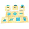 10PCS Set Wooden Geometric Peg Board Montessori Math Materials Educational Shape Matching Toys For Kids Boys Girls