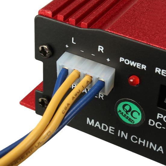 500W 12V Mini Stereo Audio Power 2CH HiFi Amplifier Car MP3 Speaker Portable