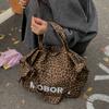 Casual Large-capacity Lazy Wind Handbag Women's 2025 New Leopard Print Tote Bag Fashion Shoulder Messenger Bag