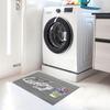 Modern Gray Wood Board Laundry Print Area Rug, Soft Non-Slip Indoor Outdoor Floor Mat for Living Room and Bedroom