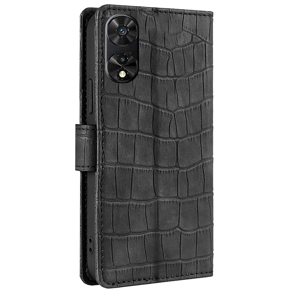 For TCL 505 Phone Case Crocodile Texture Skin-Touch Leather Cover with Wallet