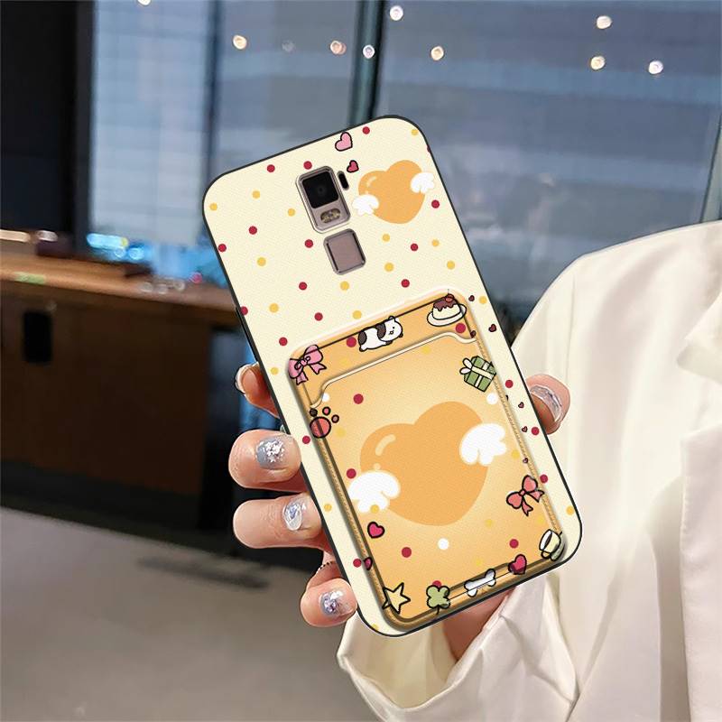 Cute Silicone Phone Case For OPPO R7 Plus Graffiti Cartoon TPU Durable Card bag Card slot Back Cover Fashion Design