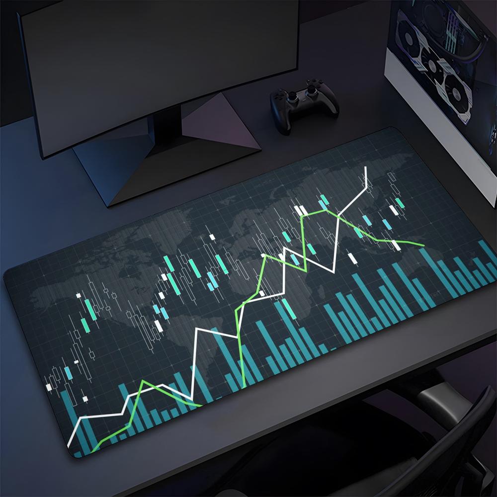 Stock Market Candle Chart Mouse Pad High Quality Natural Rubber Mouse Pad The Most Professional Washable Laptop Mouse Pad