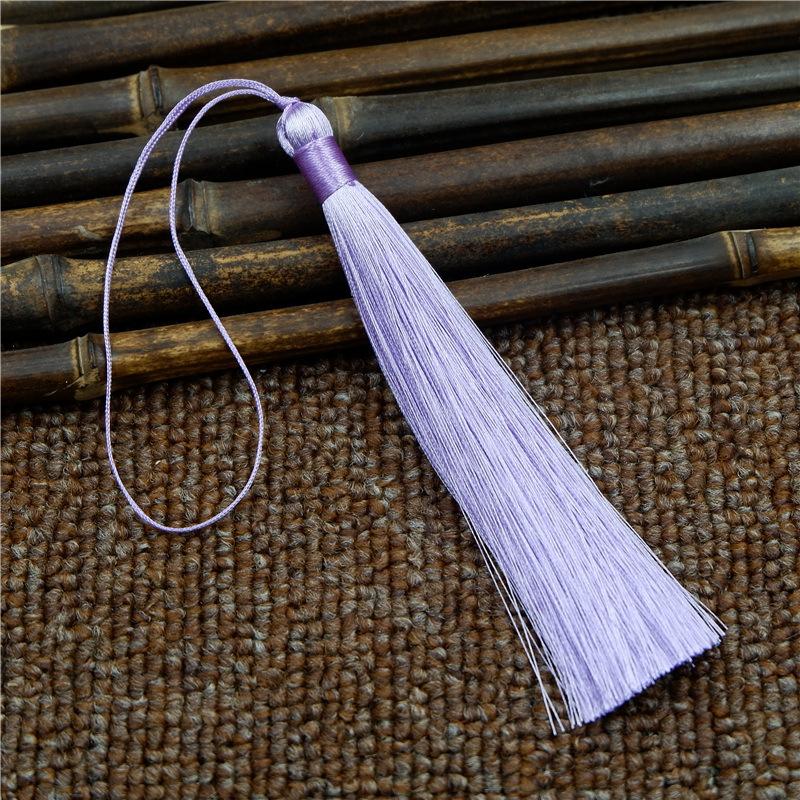 12 cm Eis-Seide Quasten Suizi Antik Langer Hänge-Spitzenfächer Anhänger Antikes Cheongsam Hanfu Quastenanhänger Handgefertigtes Zubehör