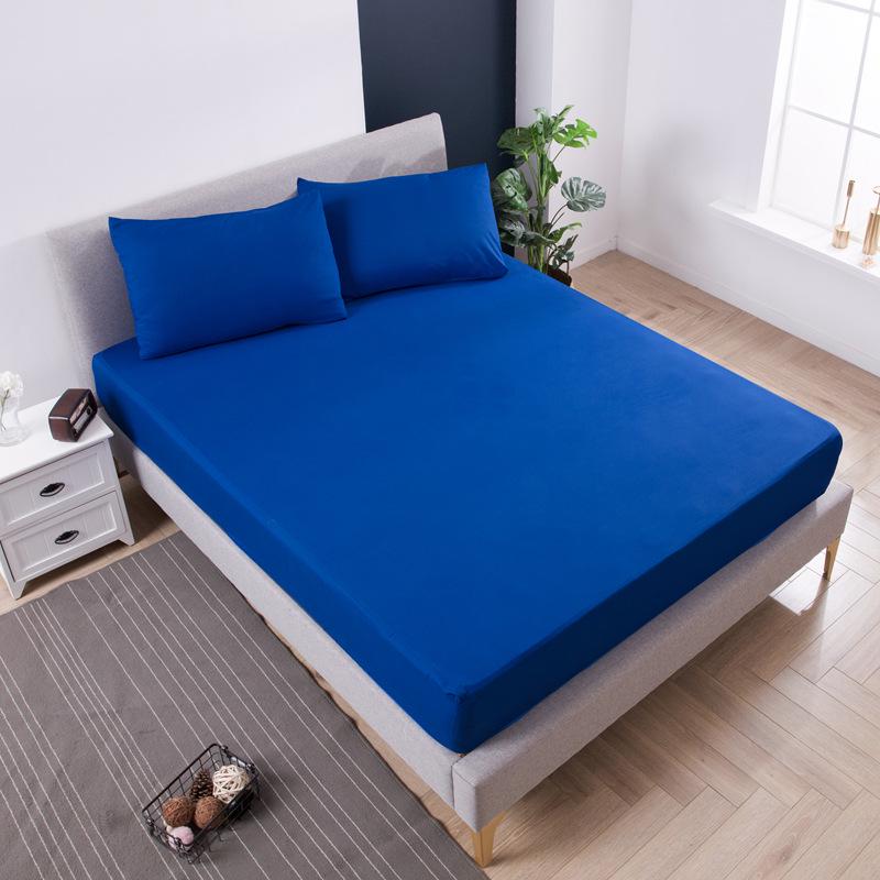 Solid Color Brushed Fitted Sheet Bedding Set - Colorfast, Pilling-Resistant, Three-Piece Mattress Cover