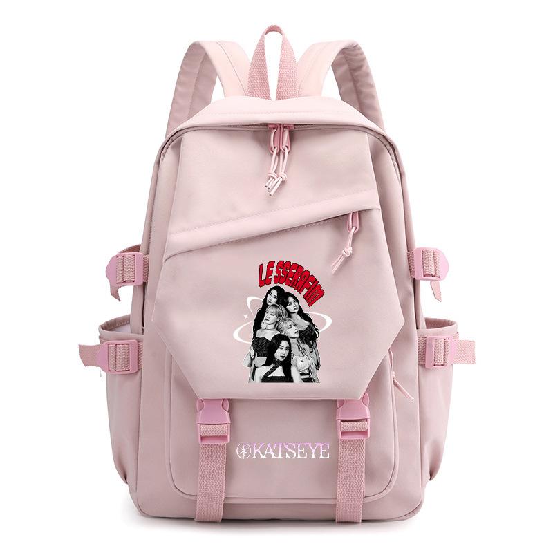 KATSEYE Backpack for School Kids Students Canvas Lightweight Outdoor Travel Daypack Anti-water Large Capacity 601123-9