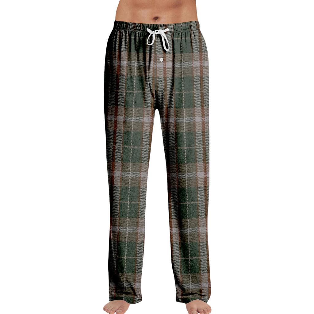 Pantalon de Pyjama à Rayures Vêtements de Nuit Décontracté Cordon de Serrage Taille Élastique Pantalon Confortable Droit Yoga Ample