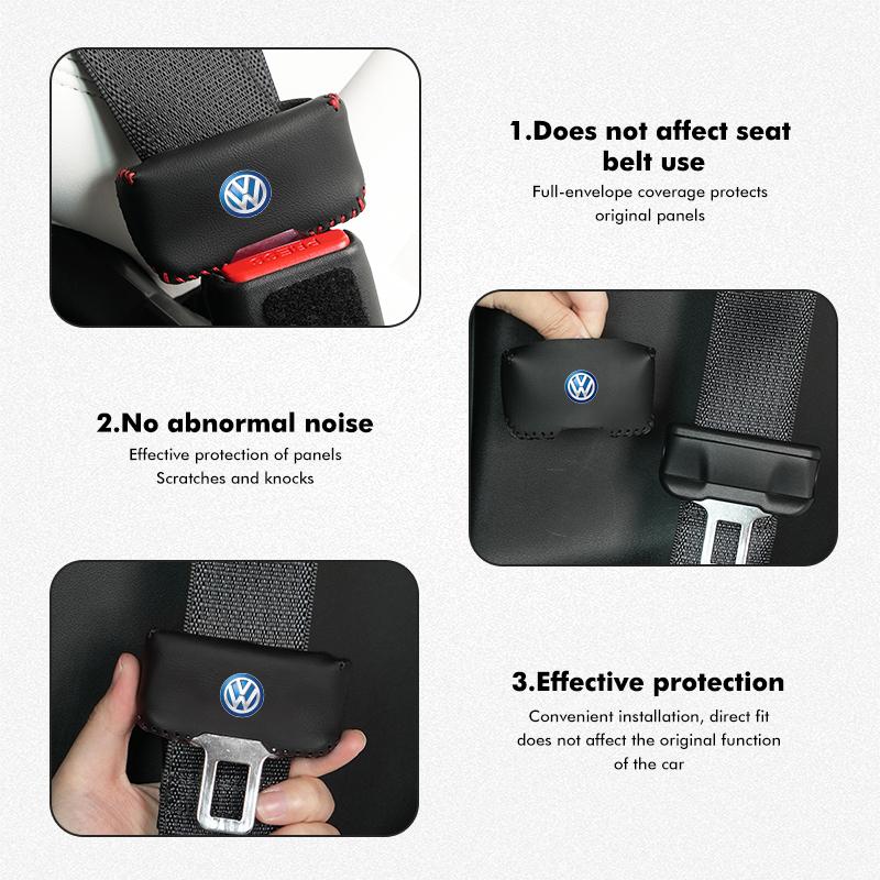 O2Suede Car Seat Belt Buckle Plug Anti-Scratch Clip Protective For Volkswagen VW Golf 4 5 6 7 Polo Jetta Sagitar Magotan Passat B5