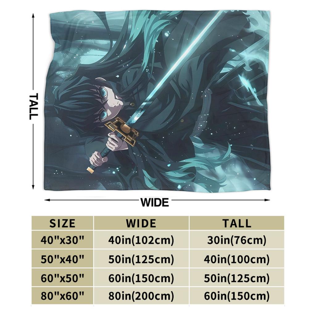 Muichiro Tokito Anime Warm Soft Blanket  Travel Office Plush Bedding Throws Funny Couch Chair Flannel Bedspread Sofa Bed Cover