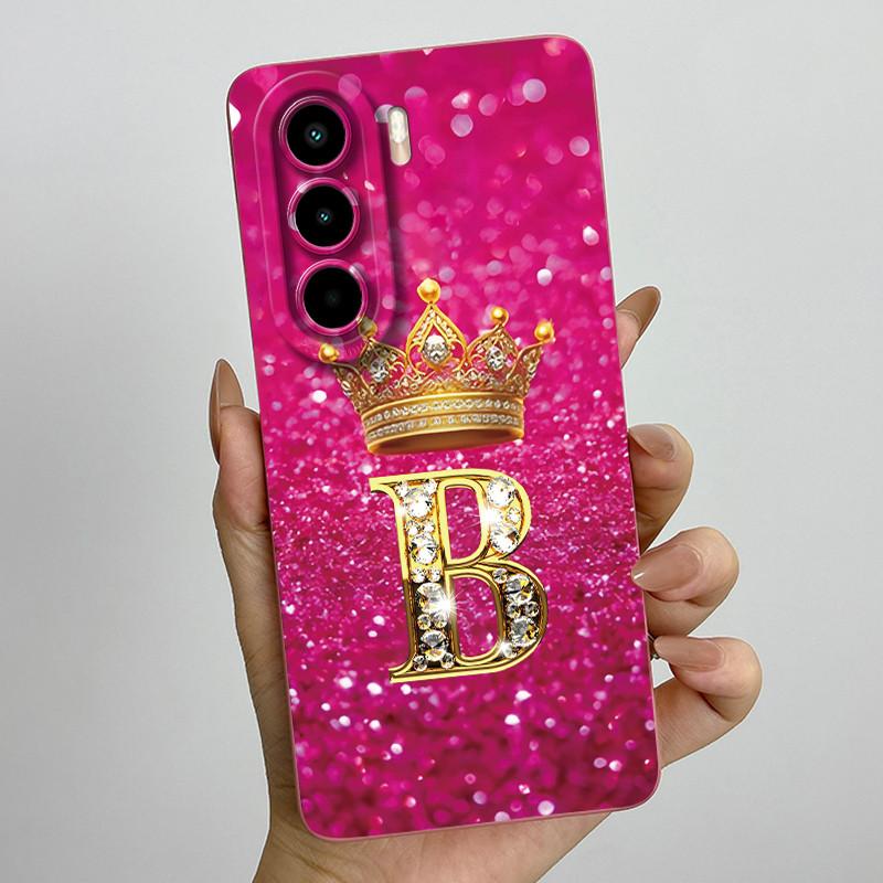 For Itel Power 70 P673L P70 Case Luxury Crown Letters Couple Soft Phone Cases For Itel Power70 P 70 Camera Protection Back Cover