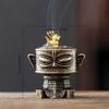 Brass Micro Incense Burner Wealth Vintage Copper Office Home Antiques Accessories Figurines Desktop Decorations Creative Gifts