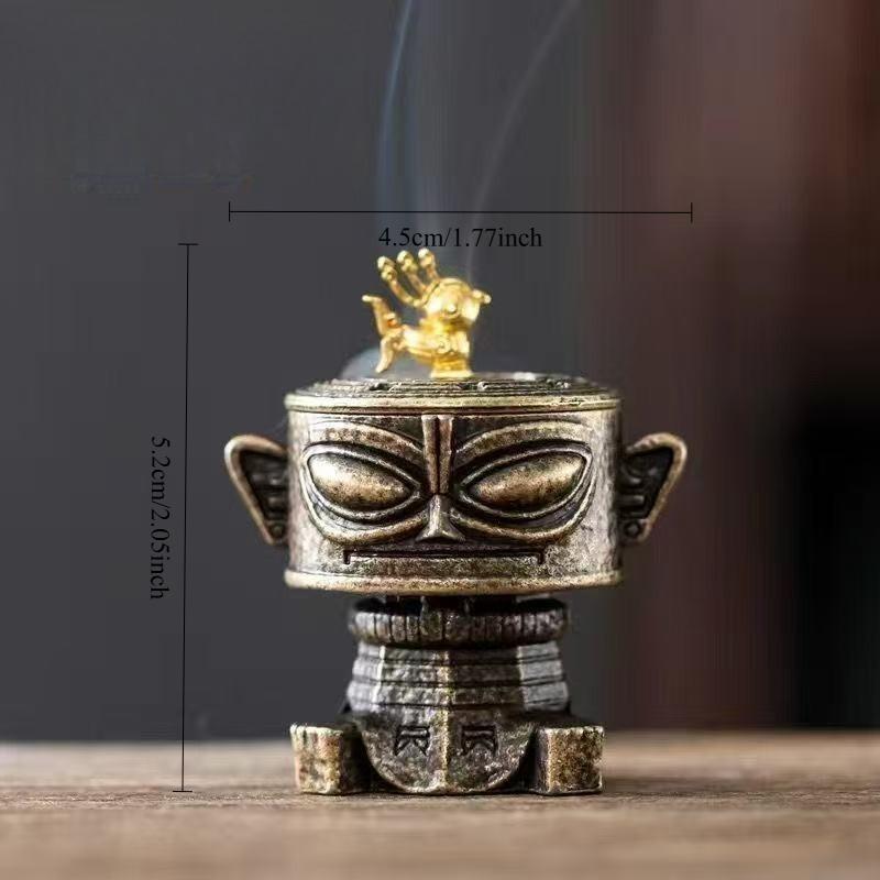 Brass Micro Incense Burner Wealth Vintage Copper Office Home Antiques Accessories Figurines Desktop Decorations Creative Gifts