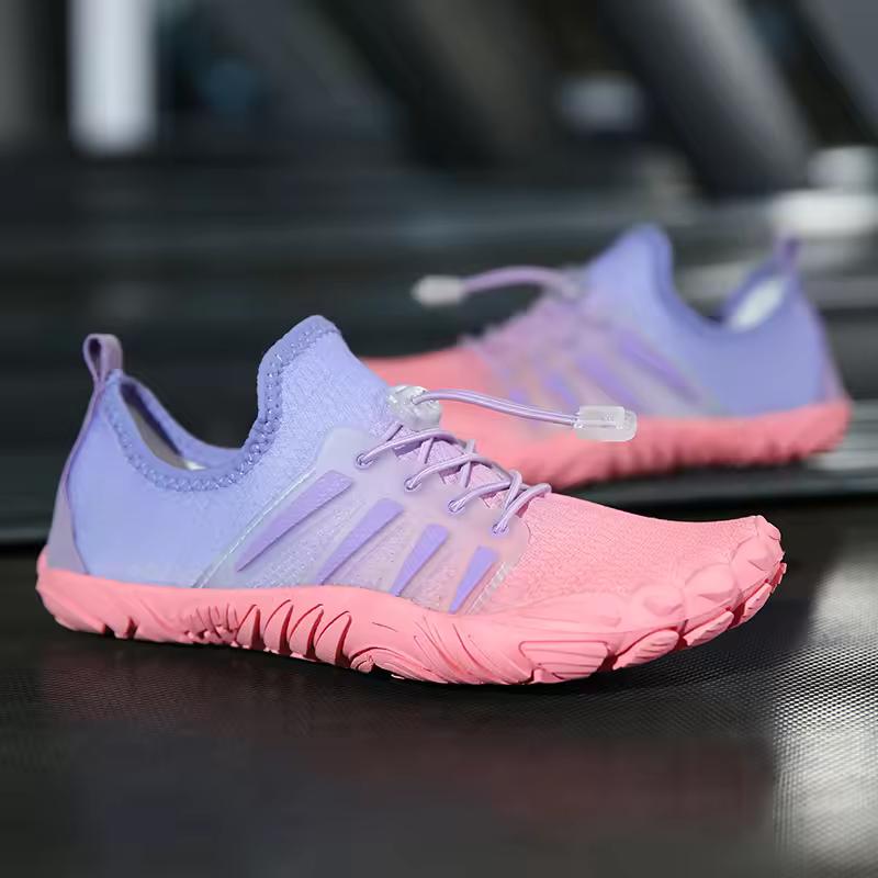 Damen Schnelltrocknende Wasserschuhe Elastisches Mesh Verstellbar Rutschfeste Sohle Aqua Socken Barfuß Yoga Sportschuhe Herren