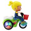 Triciclo Elettrico Giocattolo con Funzione Musicale, Moto Colorata Luminosa per Regalo ai Bambini