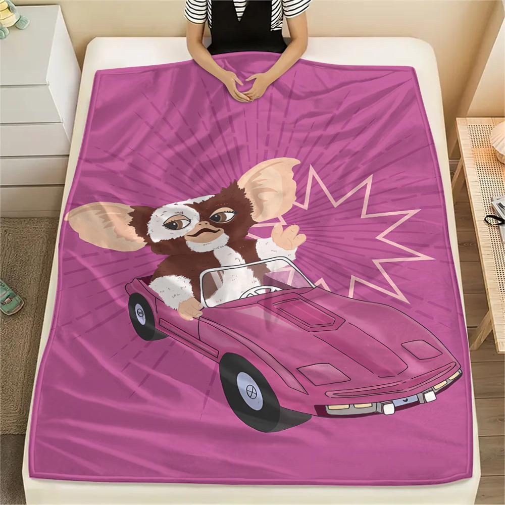 1pz Coperta in Flanella con Stampa Gremlins, Alta Qualità per Tutte le Stagioni, Arredamento per la Casa, Calore e Comfort, Perfetta per Regali di Natale