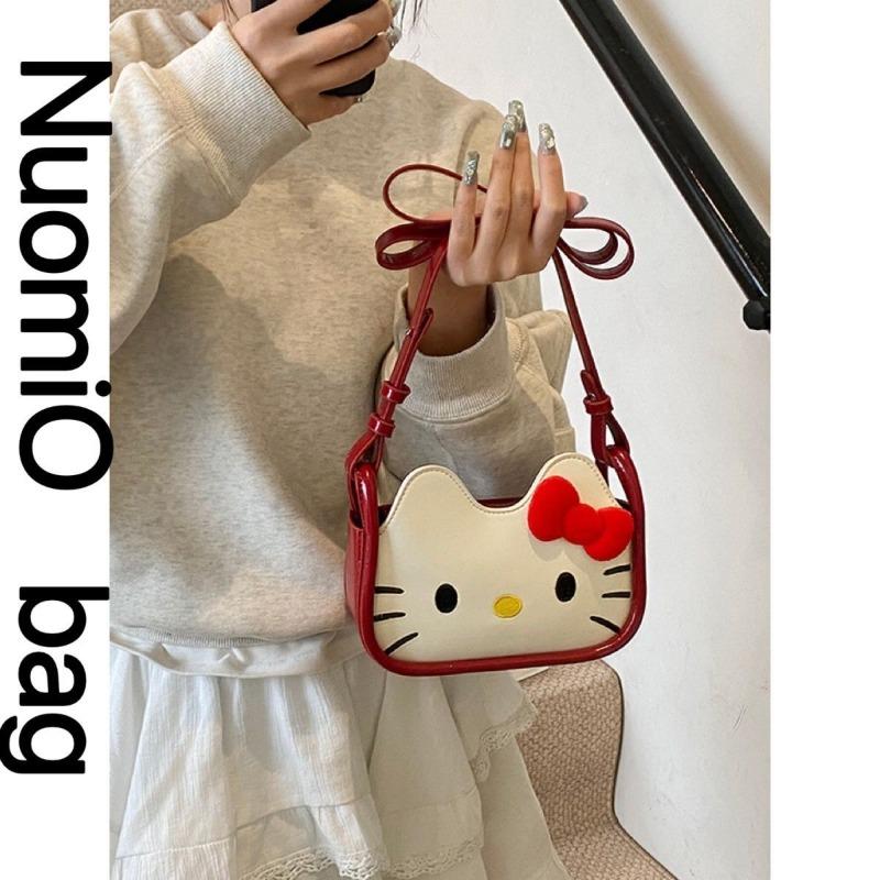 Hello Kitty small shoulder bag new kawaii cute cartoon creative and exquisite fashion coin mobile phone shoulder bag girl gift