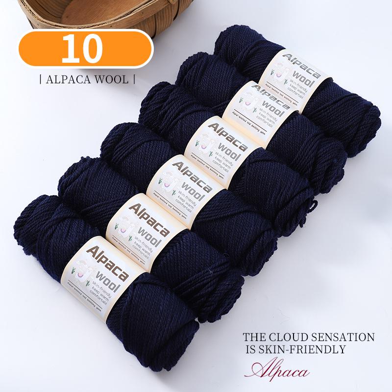 Alpaca Wool Medium Thick Yarn Ball for Hand-Knitted Cardigans, DIY Scarves, and Sweaters
