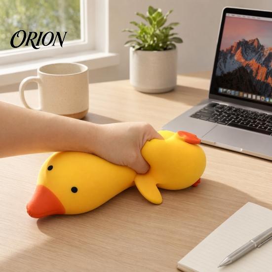 Duck Anxiety Relief Toy 1/2Pcs Giant Yellow Squeeze Toy, Shape Soft Stress Ball Sensory Stretchy Farm Animal Relaxation