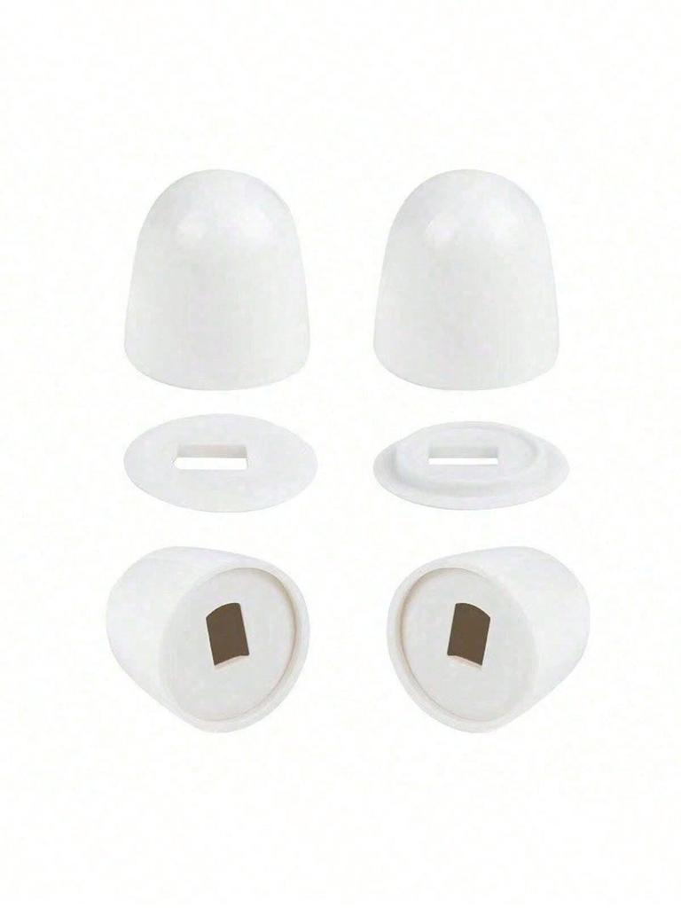 1pc Universal Toilet Bolt Cover, Circular Plastic Push In Toilet Bolt Cover With Additional Washer F