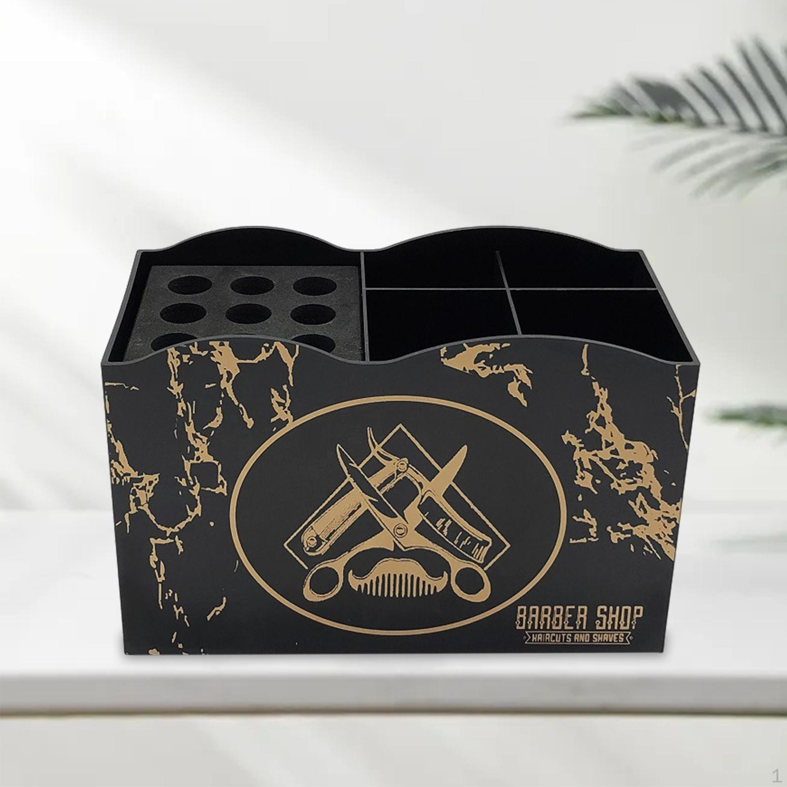 

Ящик для хранения парикмахерских инструментов, съемный туалетный столик, заколки для волос, органайзер для ножниц чёрный