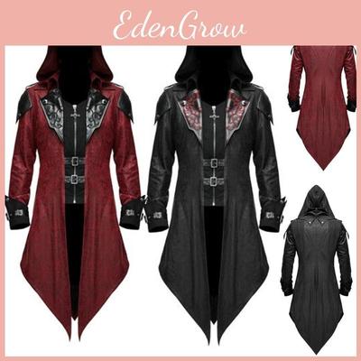 Fesselnde mittelalterliche Gothic-Steppjacke Perfekt für Halloween und Cosplay