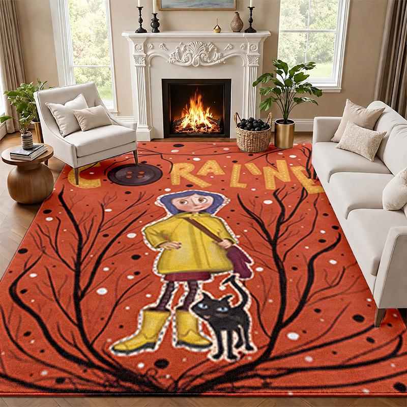Coraline Carpet Door Mat for Living Room or Bedroom Protective Mat Under Chair Office Decoration Christmas Gift Birthday Present
