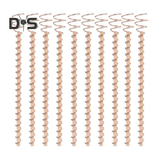 Electroculture Plant Stakes Copper Gardening Antenna Stakes Spiral Copper Wire On Wooden Stakes for Electroculture Plants Fruits Vegetables Growth