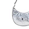 MLB 25SS New York Yankees Dark Pattern Presbyopia Printed NY Underarm Hand-Body Bag Solid Color Shoulder Bag Women’s /Milk White Logo Silver (Pack)