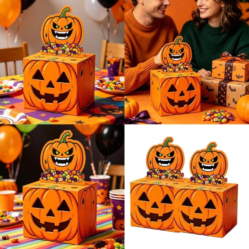 Character Face Pull out Money Gift Box Halloween Theme Paperboard Cash Reveal Box for Halloween Party Tables Decoration