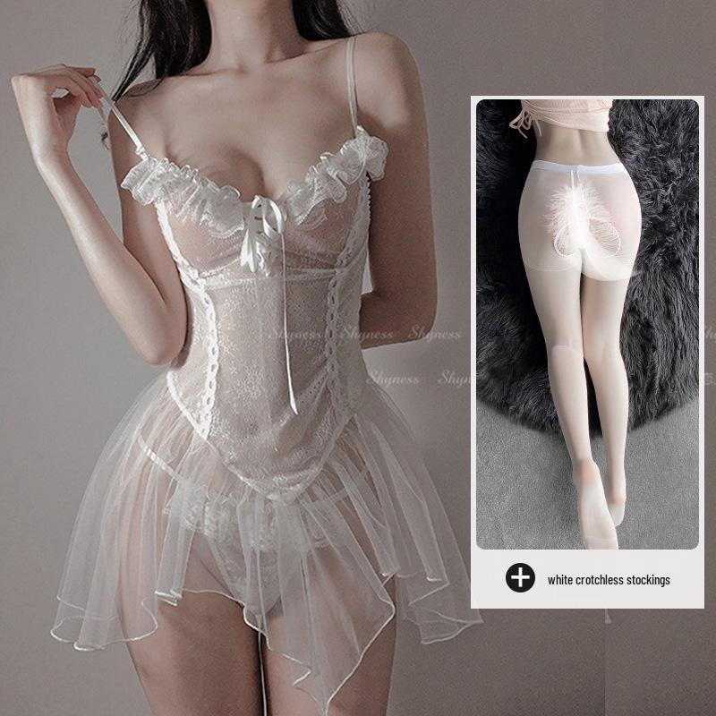Seductive Transparent Nightgown Teasing Flirtation Set