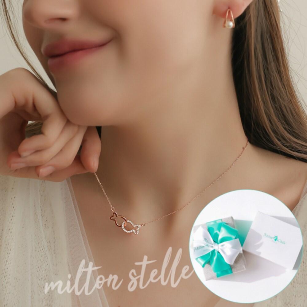 

[92.5 Silver] Marvel Navid 92.5 Silver Necklace++ white