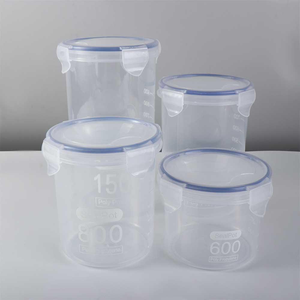 Moisture Proof Transparent  Food Sealed Jars PP Plastic Food Airtight Jar  Nut