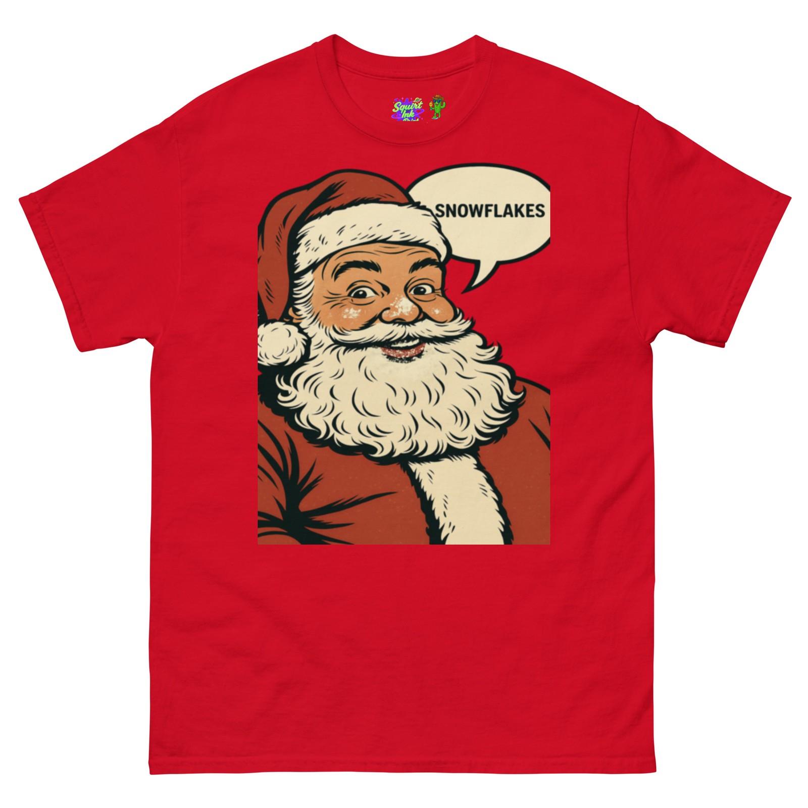 Santas Classic Christmas Snowflake Shenanigans Holiday Dirty T Shirt Mens Womens Tees Top 3XL