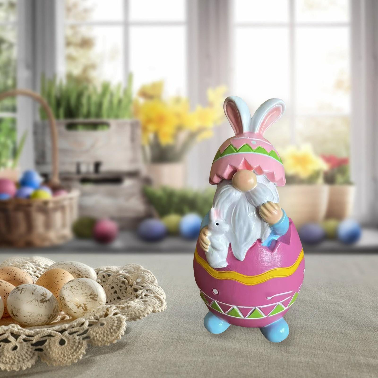 

Easter Dwarfs Cute Resin Decorations Gnomes Table Ornaments Easter Egg Shaped Ornamen Resin Handicraft Home Decor One Size