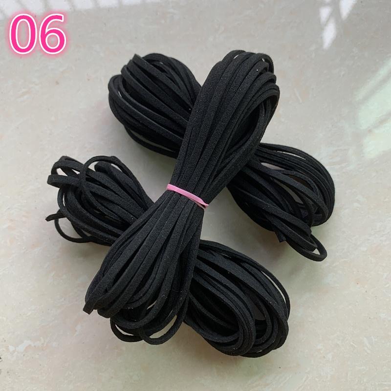 5yards/lot 3 Mm Flat Faux Suede Braided Cord Korean Velvet Leather Handmade Thread String Rope For DIY Jewelry Making Supplies