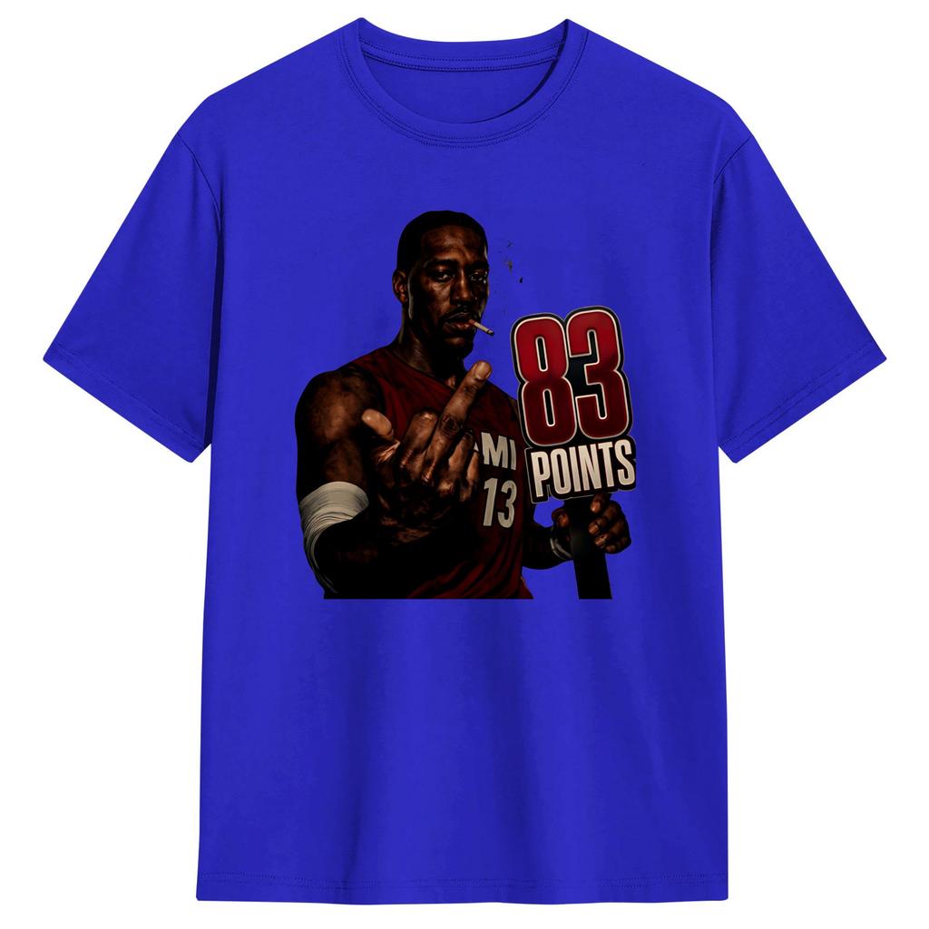 Bam Adebayo 83 Punkte T-Shirt Unisex Neuheit 100% Baumwolle T-Shirt Rundhals Kurzarm T-Shirts Große Größen Kleidung