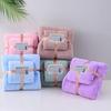 Towel Set Coral Fleece Bath Towel Cut Edge Absorbent Gift Towels Home Bathroom Soft Towels