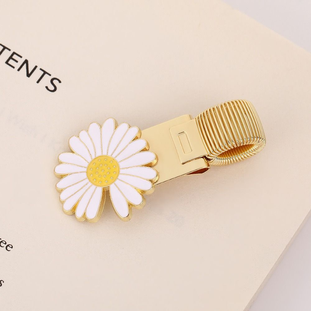 Flower Bookmark Pen Clip Metal Notebook Marker Classic Magnet Clip  Stationery