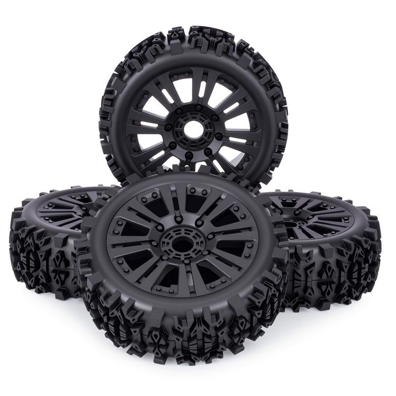4pcs 121*43mm 1/8 RC Car Off-Road Buggy Tire 17mm Hex for ARRMA Typhon Talion Traxxas Redcat Team Losi Kyosho HPI HSP VRX