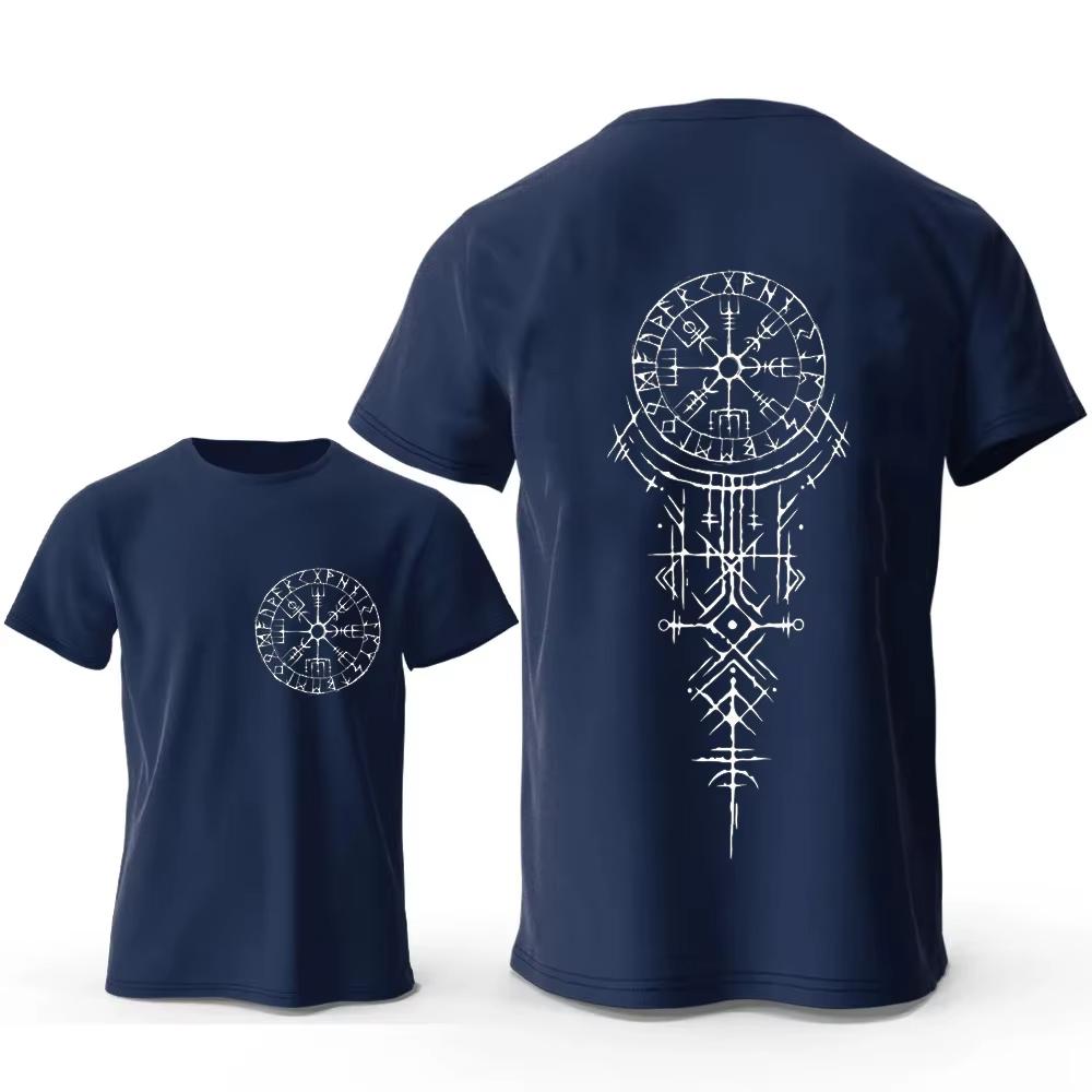 Mysterious Time Symbol Design Printed T-shirt Pattern T-shirt High quality Men's and Women's Short sleeved T-shirt Men's Sportswear Top
