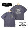 AVIREX FADE WASH EMBROIDERY T-SHIRT U.S.AAC Men's L Charcoal 783-5134025