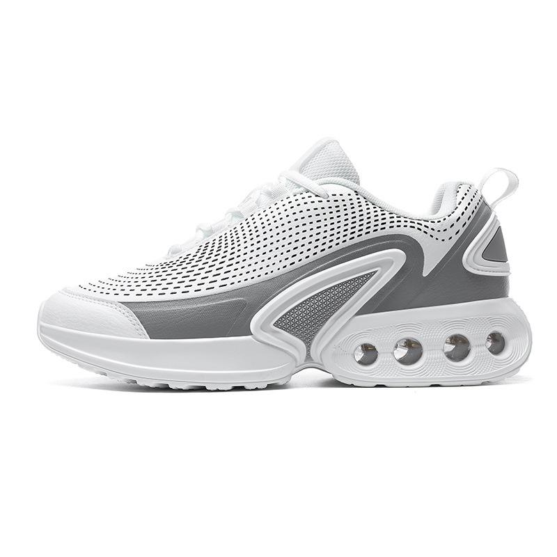 Air Cushion Men's Sports Shoes Leather Surface Spring and Autumn Fashion Running Shoes Trend Hiking Men's Shoes