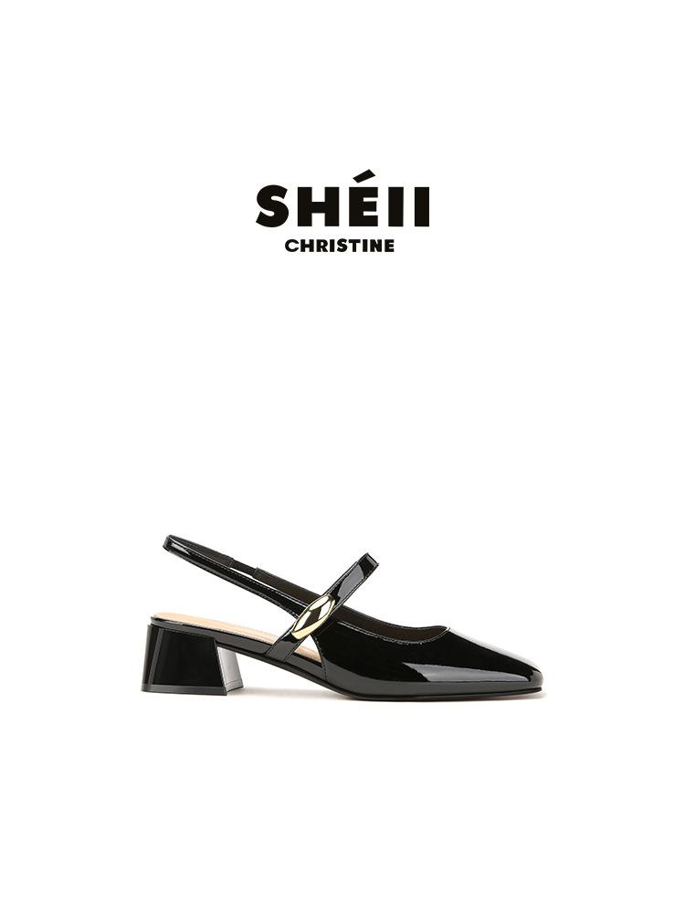 

Su Yinyin has the same square head casual and versatile thick heel rear empty sandals, minimalist style and high-end naked pink bag head sandals. 34 чёрный