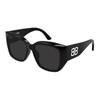 Balenciaga Bb Logo Design Acetate Square Sunglasses Women Sunglasses Black BB0445SK-001