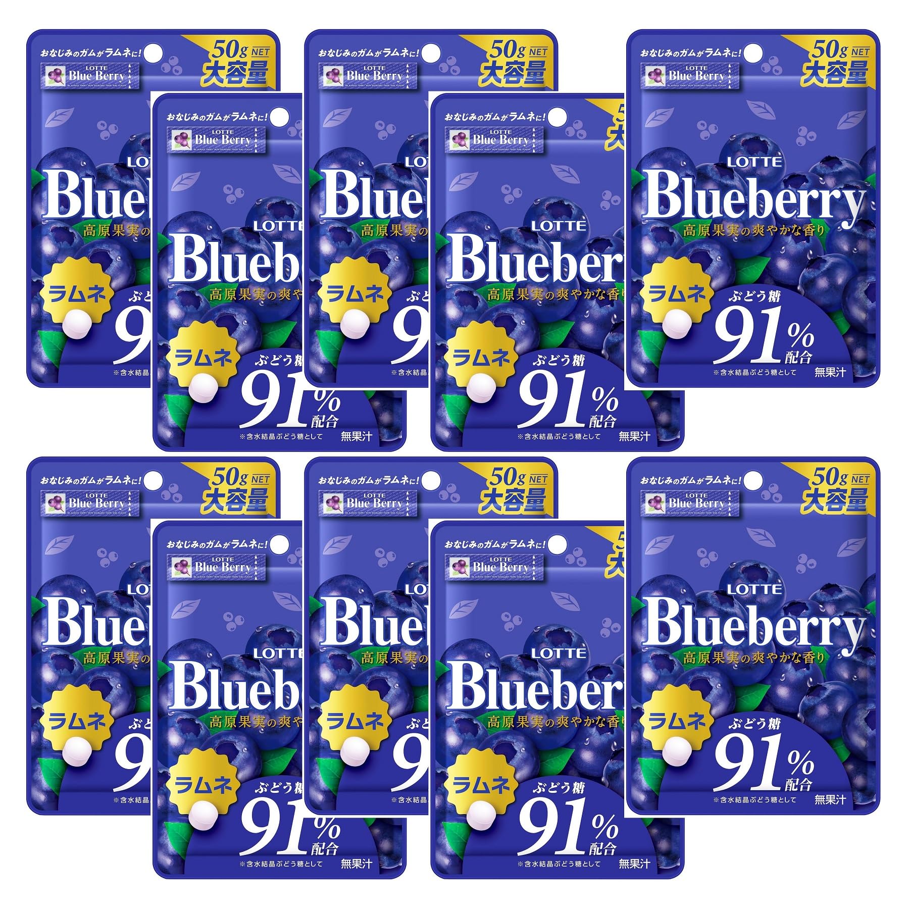 

Lotte Blueberry Ramune 50 г x 10 пакетиков