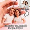 Custom 2D Cartoon Portrait Acrylic Keychain Personalized Photo Keyring for Family Couple Friend Memorial Gift Bag Pendant