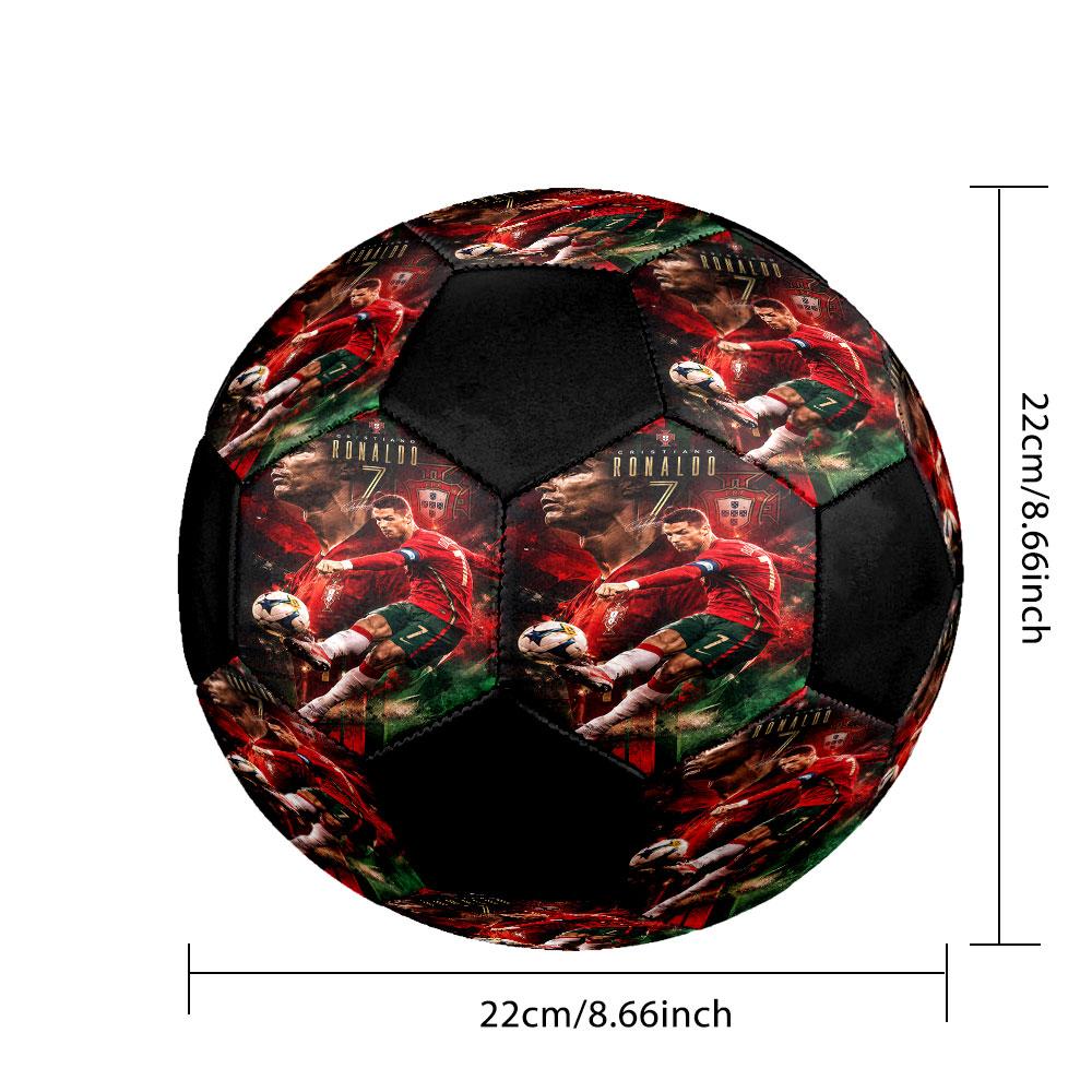 1 pz Pallone da Calcio Cristiano Ronaldo Taglia 5 Pallone da Calcetto Indoor alla Moda Colorato Gioco in Giardino - Ottimo Regalo per Appassionati di Sport HE19