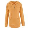 Damen Pullover Hoodies Tops Lässige Button-Down-Sweatshirts mit langen Ärmeln und Taschen
